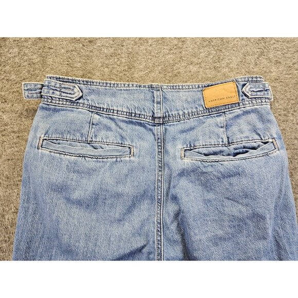 American Eagle Jeans Women’s Size 6 Relaxed Mom Jeans Medium Wash Triple Button - Picture 3 of 11